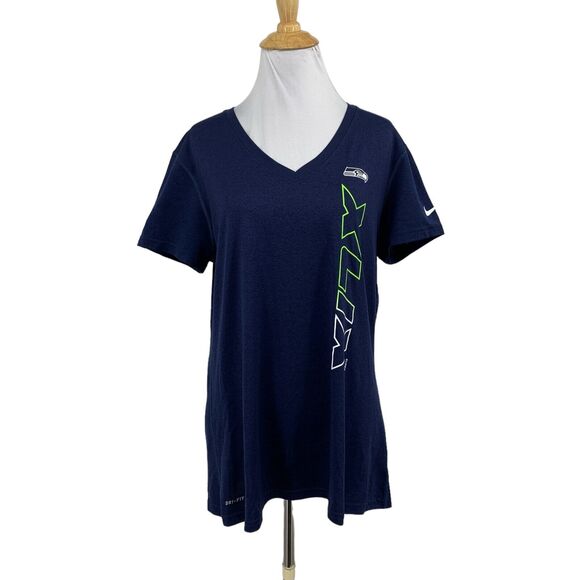 Nike Shirt Womens XL Extra Large Dri Fit Seattle Seahawks XLIX Short Sleeve Tee - Picture 1 of 12